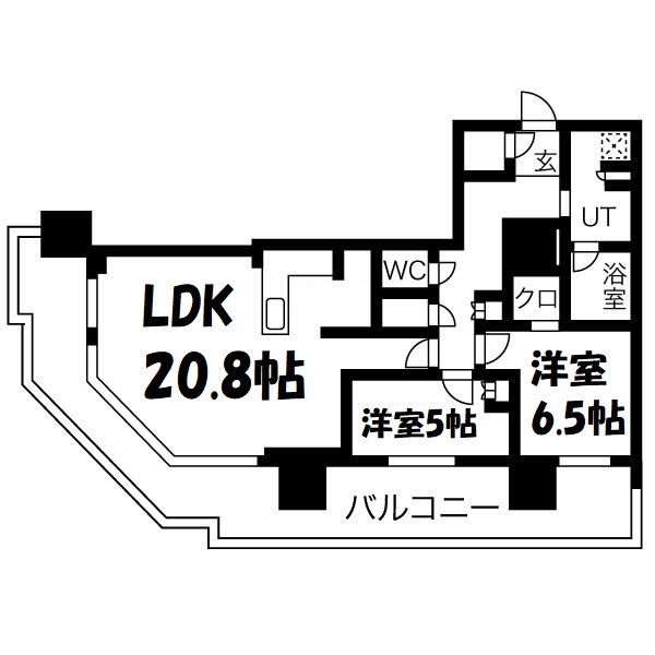 プラウドタワー名古屋錦 間取り図