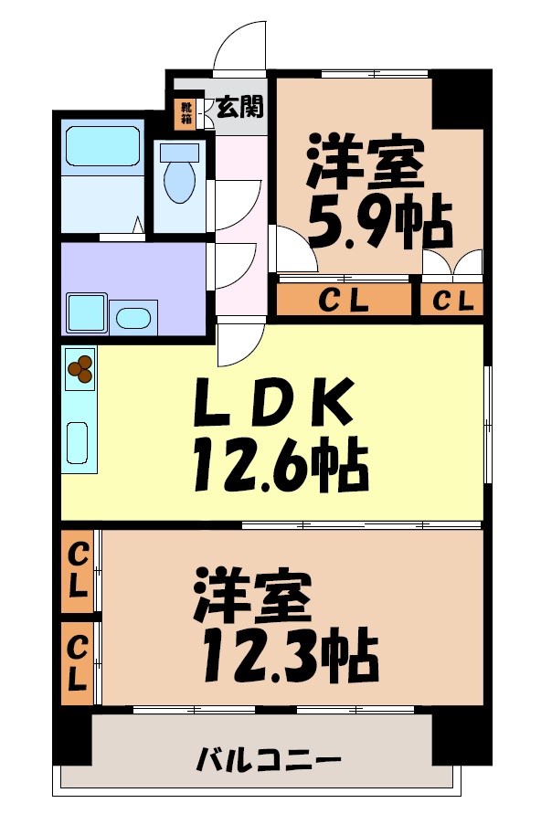 グレイスコート千代田 間取り図