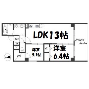 SugarloafPark花の木Ⅱ 間取り図