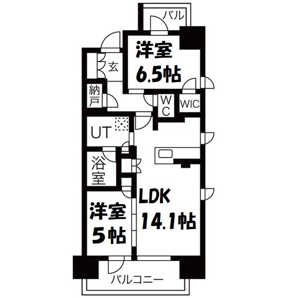 プラウド高岳カームコート 間取り
