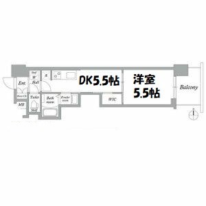 エステムコート名古屋平安通クチュール 間取り図