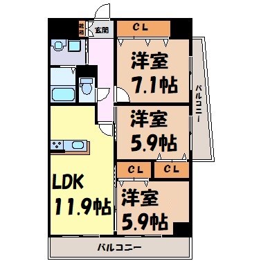 インプルーブ金山 間取り図