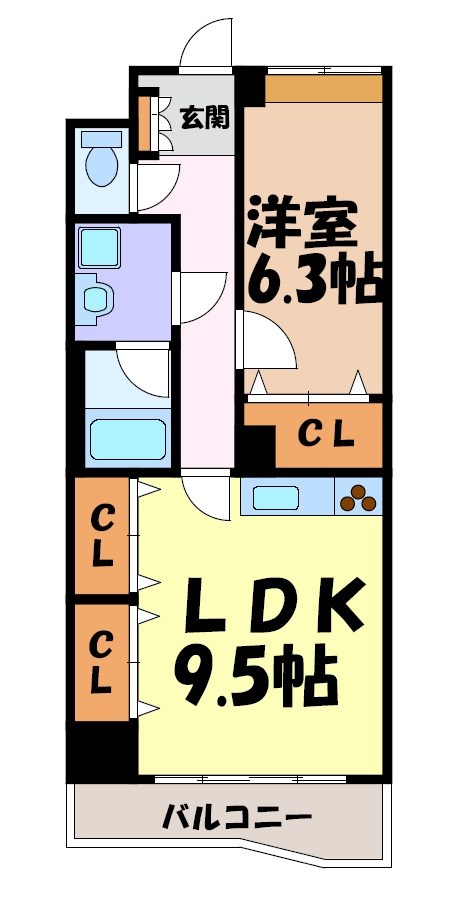 プログレスアサダ瓦町 間取り図