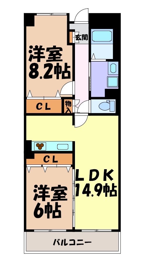 ソーラスフロント富船 間取り図