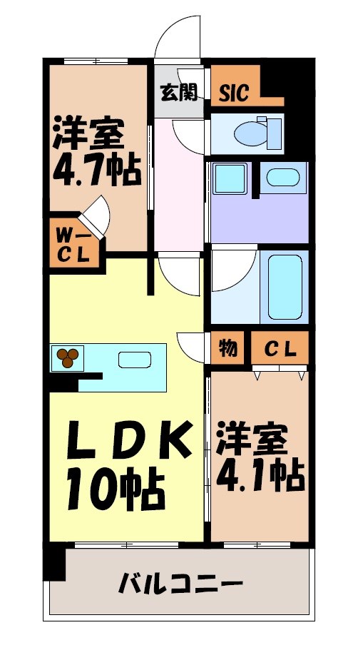 プレサンスロジェ名古屋浅間町ザ・レジデンス 間取り図