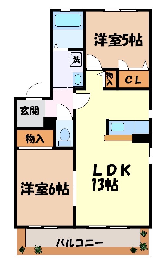 グランデール南山D棟 間取り図