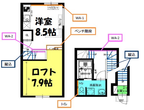 Blanc Rouge 間取り図