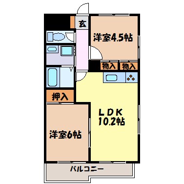 グランドール大幸Ⅱ 間取り図