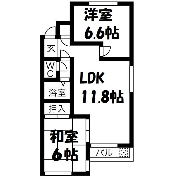 丸美タウンマンション亀城C棟 間取り図