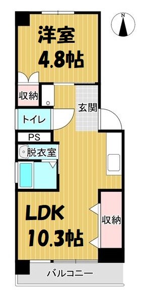 ツインズ新瑞橋B 間取り図