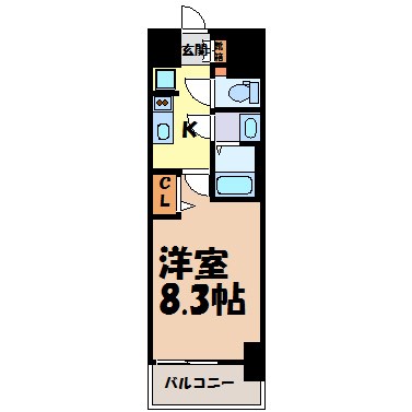 プレサンス大須観音ディオ 間取り図