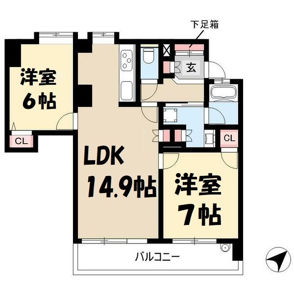 ダイアパレス覚王山 間取り図