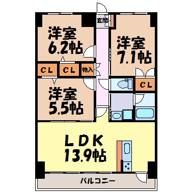 プログレッソ志賀公園 間取り図