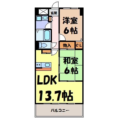シェソワ駒方 間取り図