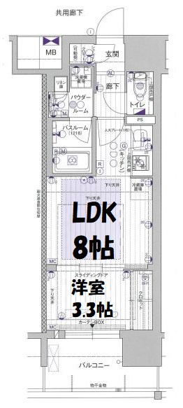 プレサンスレイズ泉高岳駅前 間取り図