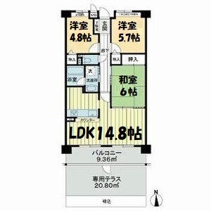 バンベール千種竹越 間取り図