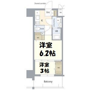 エスリード栄エステージ 間取り図