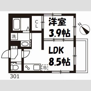 ハーモニーテラス志賀町Ⅹ 間取り図