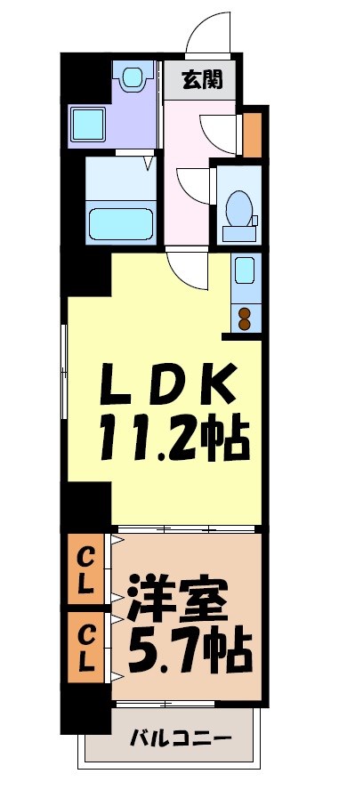 中駒グランヒルズ太閤通駅Ⅱ 間取り図