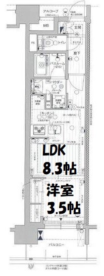 プレサンスロジェ名古屋駅NORTH FRONT 間取り図