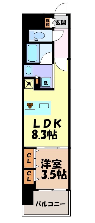 プレサンスロジェ名古屋駅NORTH FRONT 間取り図