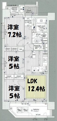 プレサンス錦エボリューション 間取り図