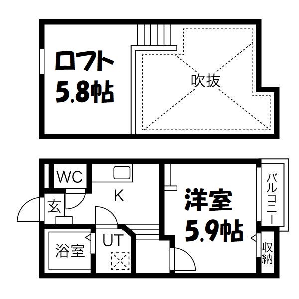 CREO堀田弐番館 間取り図