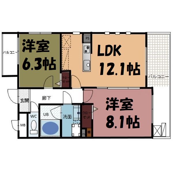 プレミアコート星ヶ丘 間取り図