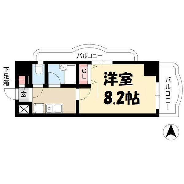 現代ハウス新栄 間取り図