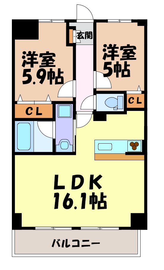 Le・Ciel徳川 間取り図