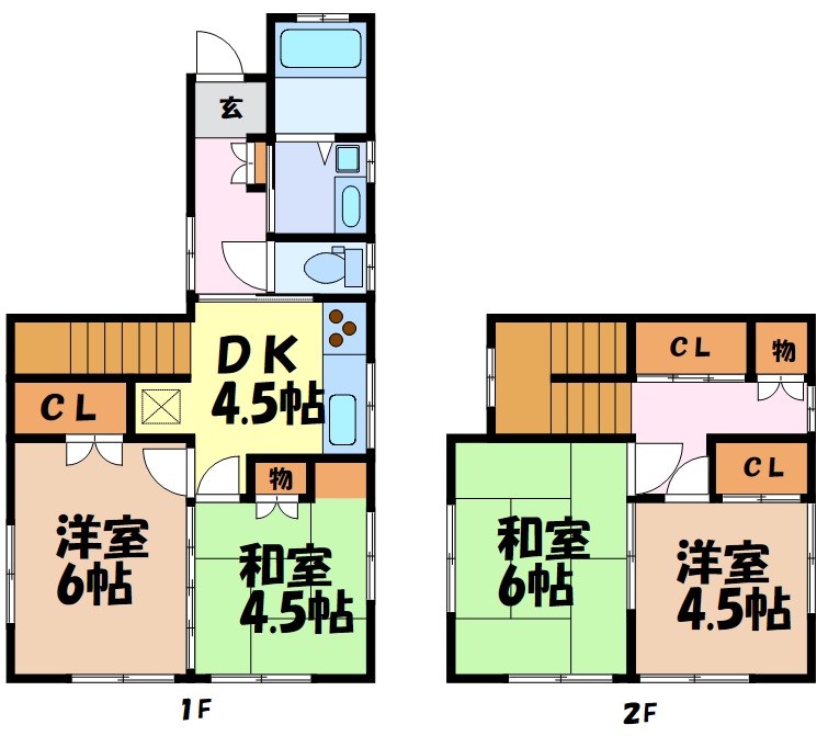 千種区自由が丘戸建て 間取り図