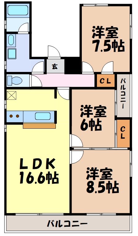 SUNNY・SIDEⅢ 間取り図
