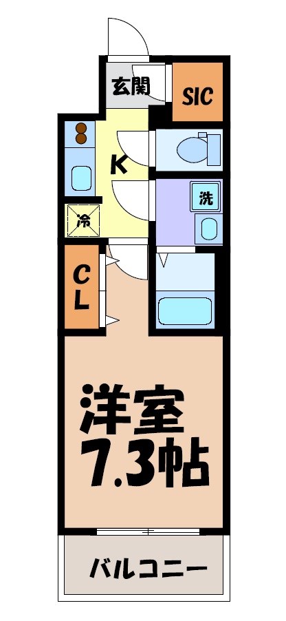 S-RESIDENCE亀島駅前ascent 間取り図
