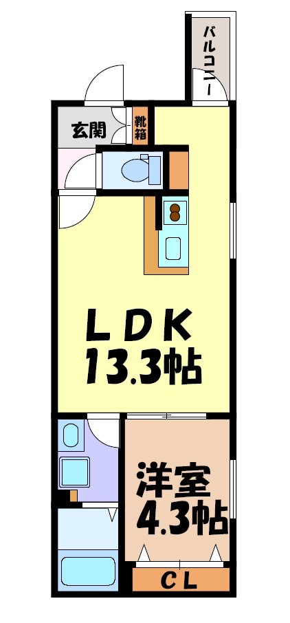クラージュ龍ノ口 間取り図