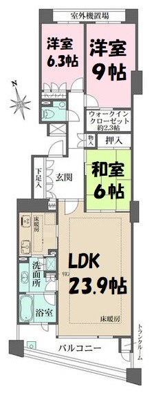 パークハウス東山 間取り図