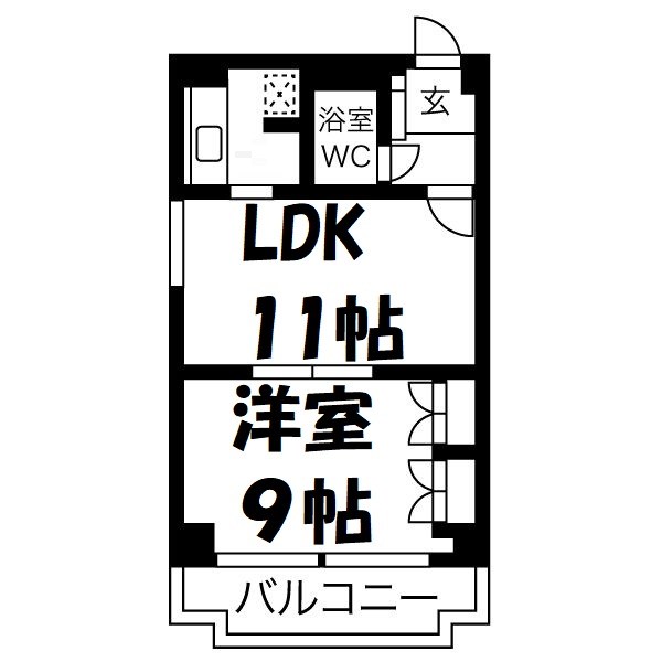 レインボー第3金山 間取り図