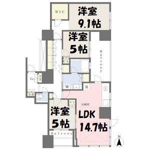 プラウドタワー覚王山 間取り図