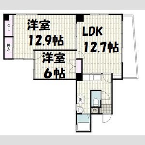 タウンズ幅下 間取り図