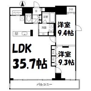 レジディア東桜Ⅱ 間取り図