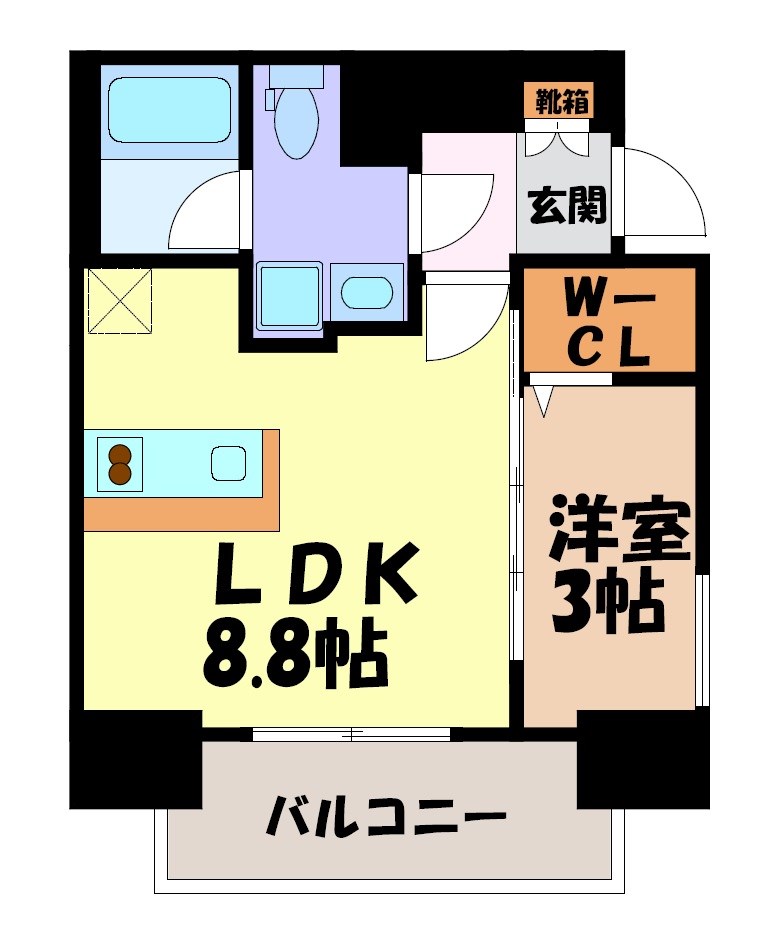 エステムコート名古屋新栄Ⅵアートテラス 間取り図