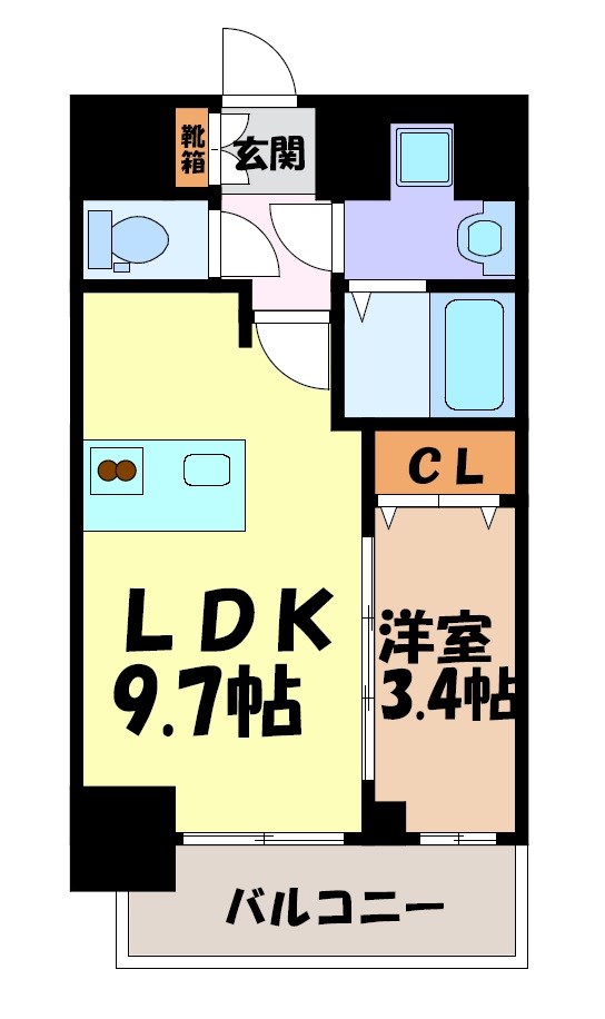 プレサンス桜山駅前アフォード 間取り図