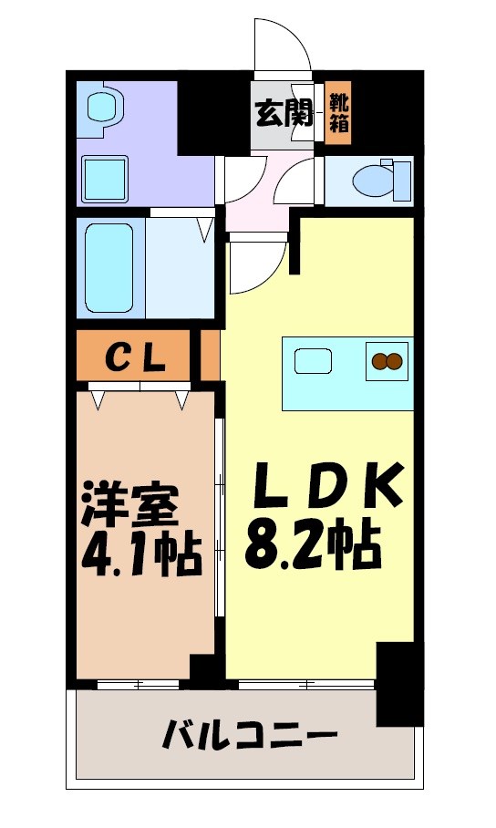 プレサンス桜山駅前アフォード 間取り図