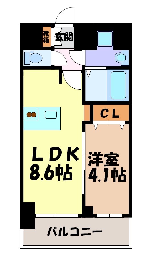 プレサンス桜山駅前アフォード 間取り図