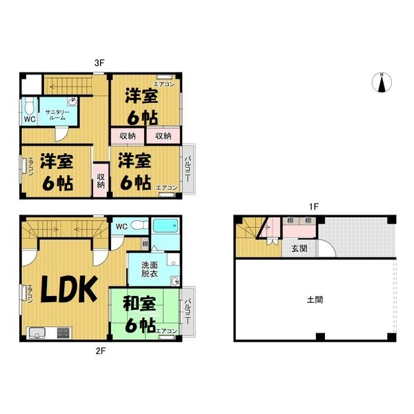 青木貸家 間取り図