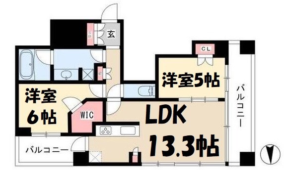シティタワー名古屋久屋大通公園 間取り