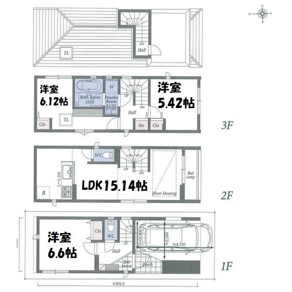 菊井1丁目戸建て 間取り図