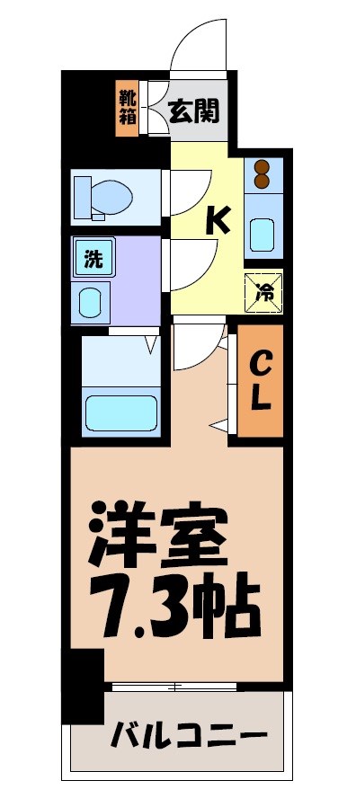 S-RESIDENCE亀島駅前ascent 間取り図