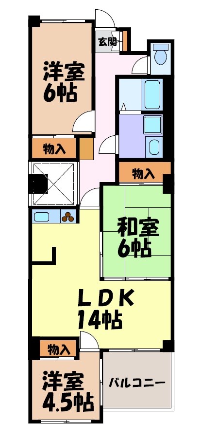 カーサソロチョウ 間取り図