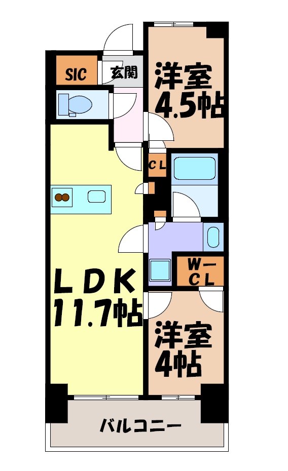 プレサンス名駅南ブリエ 間取り図