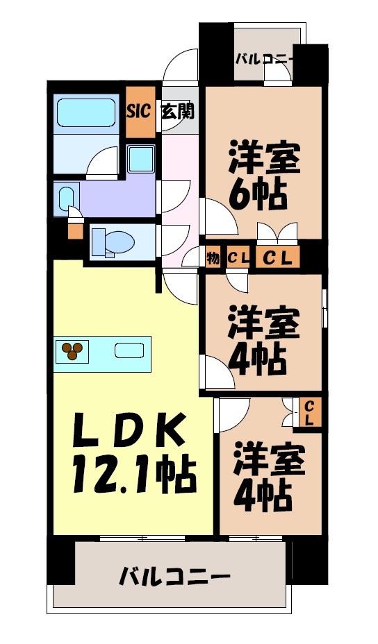 プレサンス名駅南ブリエ 間取り図